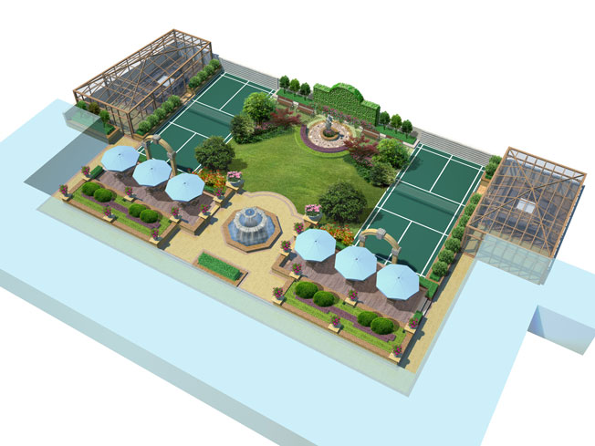 奉賢屋頂花園施工案例