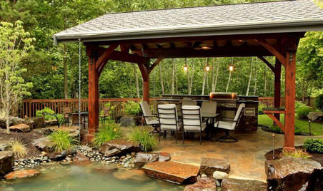 庭院涼亭設計風格圖1